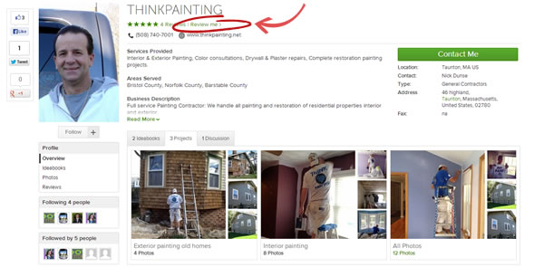 ThinkPainting Houzz Reviews.